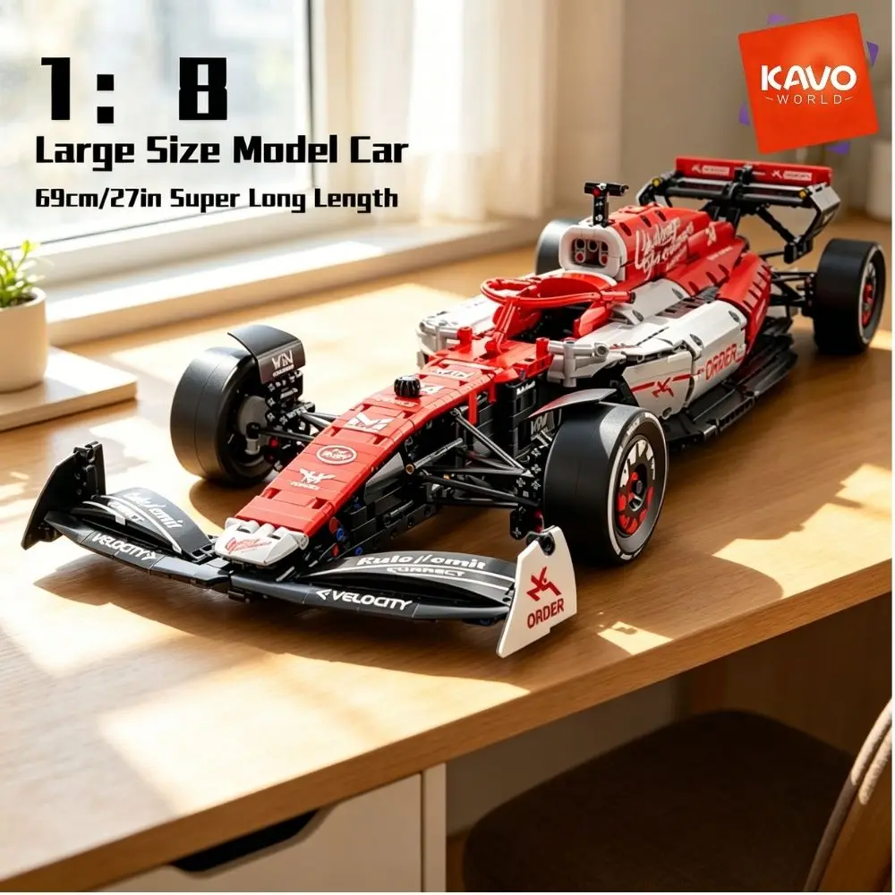 KAVOWORLD 1:8 Scale Racing Car Building Blocks Set 1768PCS MOC Style Highly Detailed Simulation Race Car Model, 12-Cylinder Engine Linkage & Openable Tail Compartment, DIY Assembly Vehicle Bricks Kit Ideal Gift for Race Car Fans, Home Display Decoration
KAVOWORLD 1:8 Scale Racing Car Building Blocks Set 1768PCS MOC Style Highly Detailed Simulation Race Car Model, 12-Cylinder Engine Linkage & Openable Tail Compartment, DIY Assembly Vehicle Bricks Kit Ideal Gift for Race Car Fans, Home Display Decoration