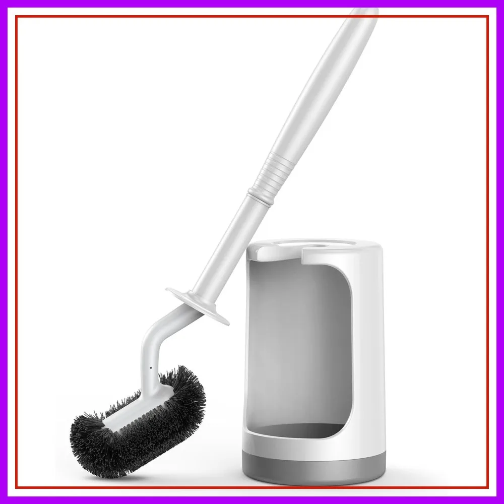 Curved Toilet Bowl Brush Set with Holder - Compact Scrubber for Deep Cleaning Under Rim - Modern RV Bathroom Accessories, White
Curved Toilet Bowl Brush Set with Holder - Compact Scrubber for Deep Cleaning Under Rim - Modern RV Bathroom Accessories, White