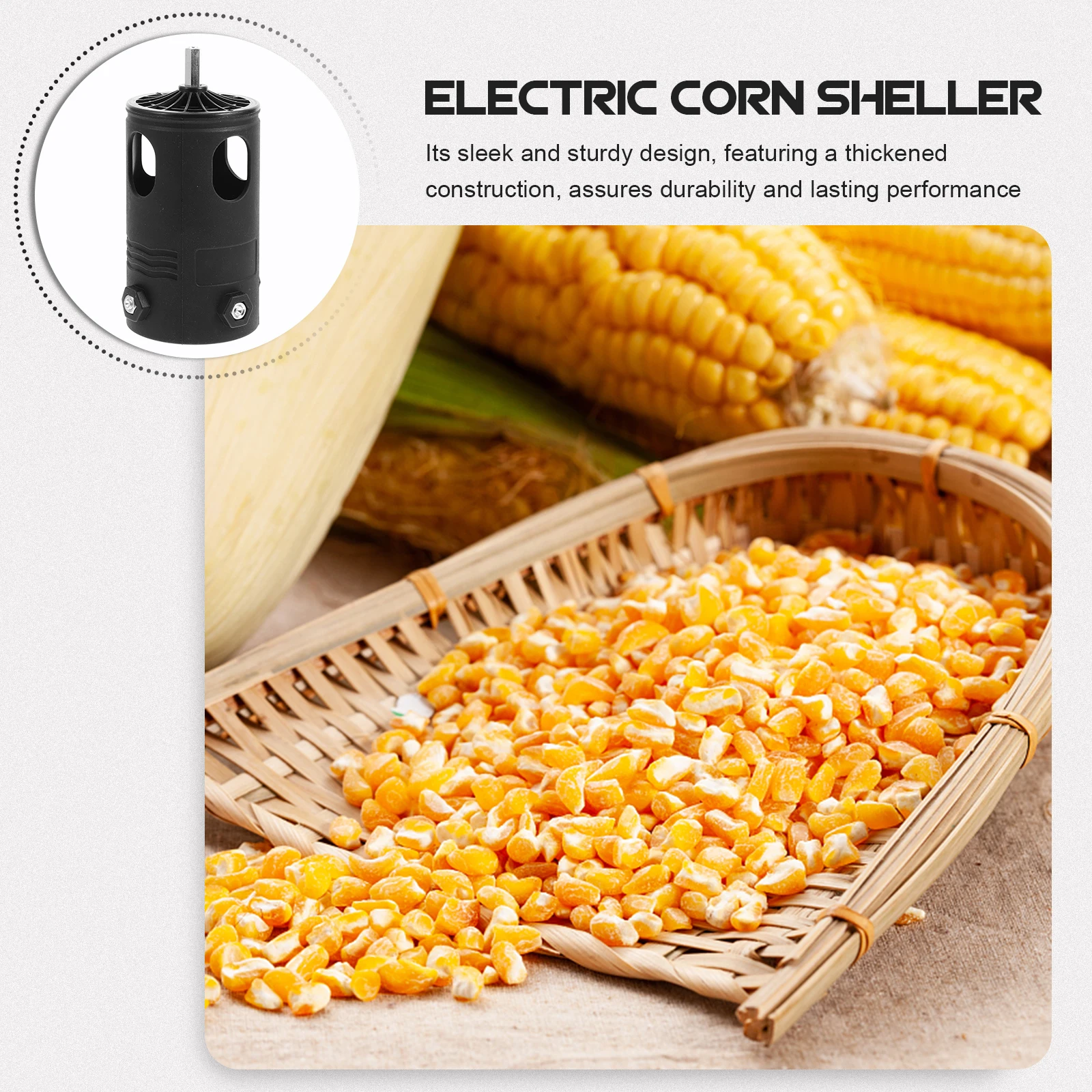 Electric Corn Peeler Sheller Machine Automatic Corn Remover Tool Thickened Construction Plastic Applicator Power Drills Cob
Electric Corn Peeler Sheller Machine Automatic Corn Remover Tool Thickened Construction Plastic Applicator Power Drills Cob