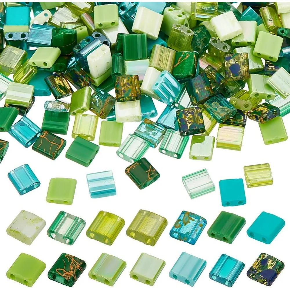 280pcs 14 Colors 2 Hole Seed Beads Green Tila Drawbench Flat Square Glass Loose Spacer
280pcs 14 Colors 2 Hole Seed Beads Green Tila Drawbench Flat Square Glass Loose Spacer
