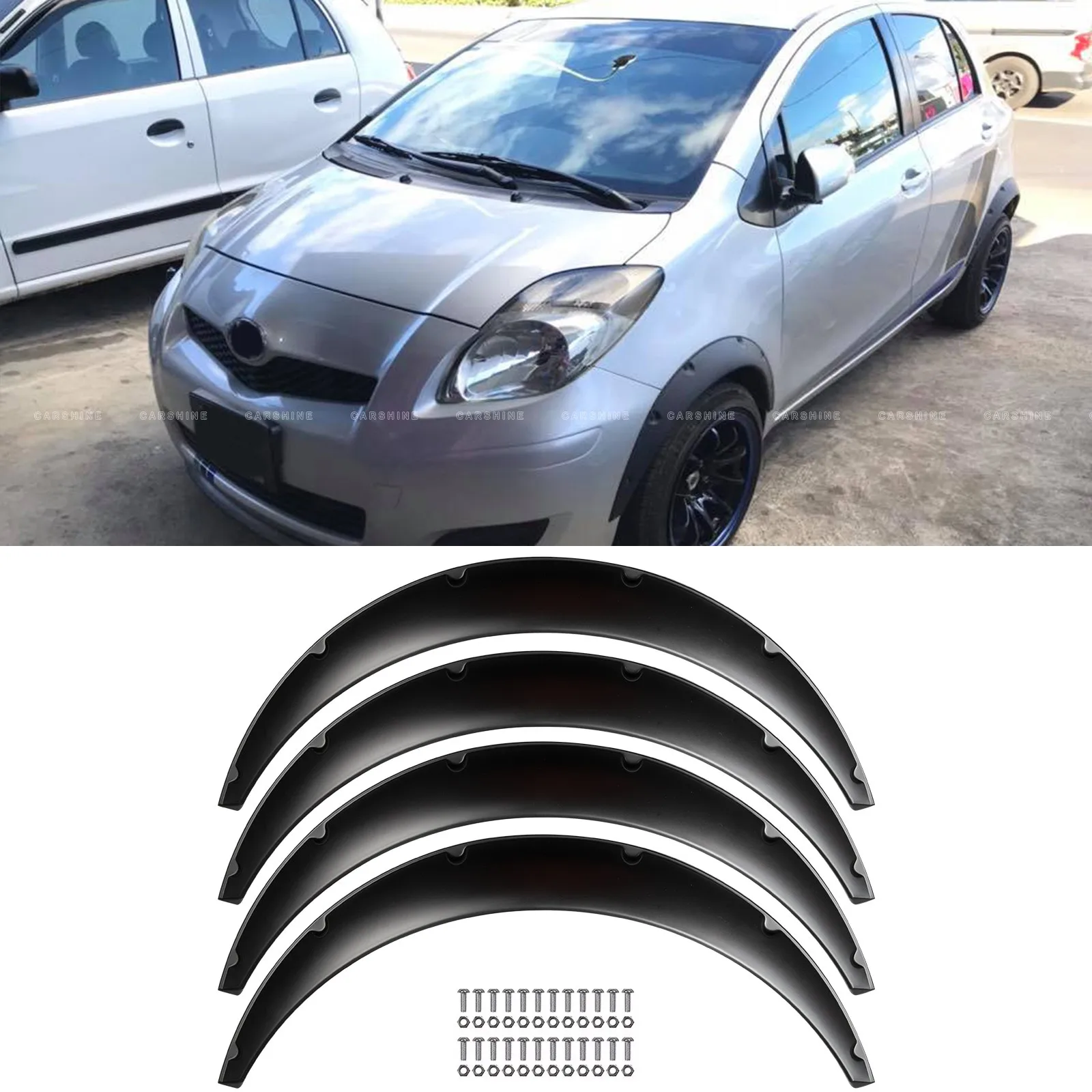 4PCS Fender Flares Flexible Extra Wider Wheel Arches For Toyota Yaris 2001-2026
4PCS Fender Flares Flexible Extra Wider Wheel Arches For Toyota Yaris 2001-2026