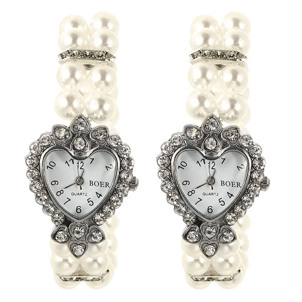 2 шт. женских часов с кристаллами в форме сердца, жемчужный браслет, элегантные модные наручные часы, подарок на выпускной для женщин
2 шт. женских часов с кристаллами в форме сердца, жемчужный браслет, элегантные модные наручные часы, подарок на выпускной для женщин
