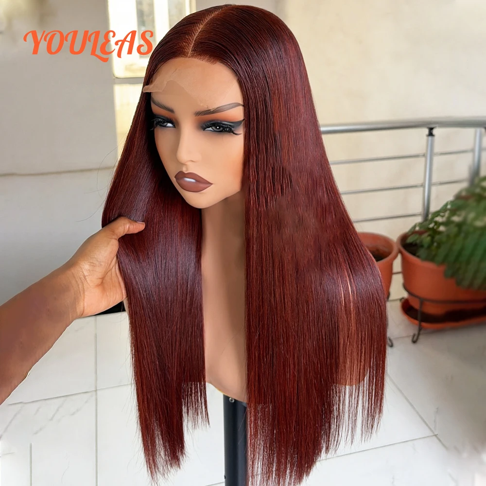 Bone Straight Reddish Brown Colored 13x6 Transparent Lace Front Human Hair Glueless Wig Pre Plucked Bleached Knots Woman WIgs
Bone Straight Reddish Brown Colored 13x6 Transparent Lace Front Human Hair Glueless Wig Pre Plucked Bleached Knots Woman WIgs