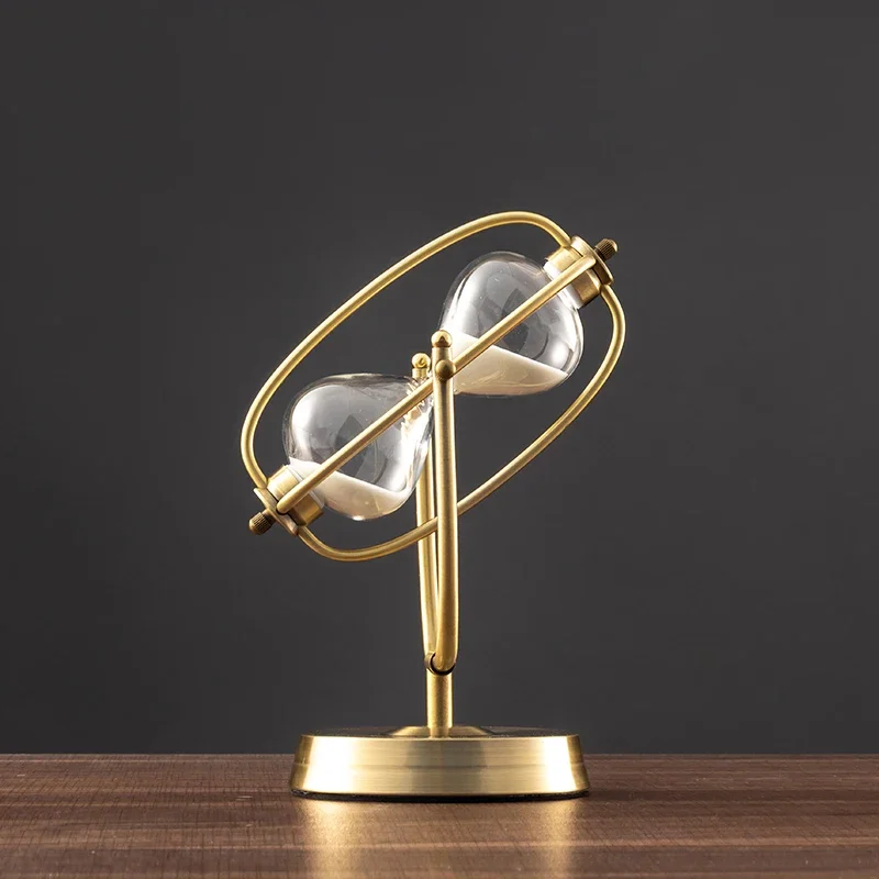 French Vintage Brass Hourglass 360 Rotating Metal Sand Clock Antique Timer for Gifts Wedding Office Decor
French Vintage Brass Hourglass 360 Rotating Metal Sand Clock Antique Timer for Gifts Wedding Office Decor
