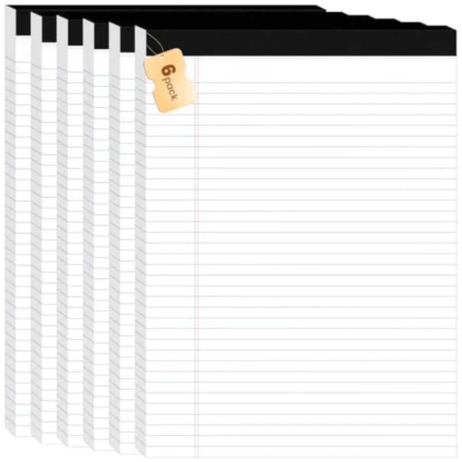 6Packs Legal Pads 8.5 x Inch, 50Sheets/Pack, College Ruled and Perforated White Writing Pads, Pads of Paper 8.5 x, Lined Note P
6Packs Legal Pads 8.5 x Inch, 50Sheets/Pack, College Ruled and Perforated White Writing Pads, Pads of Paper 8.5 x, Lined Note P