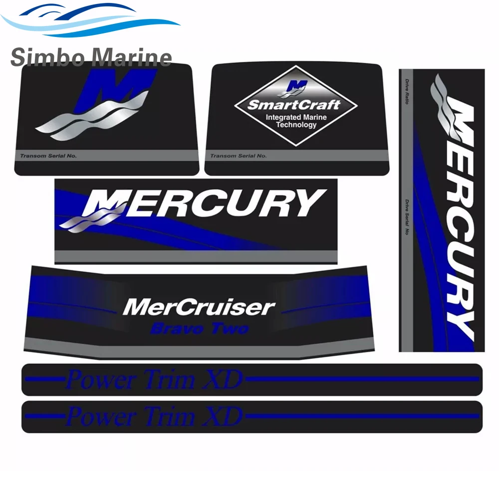 Blue Decals Sticker Kit for MerCruiser Bravo Two Drives Engine Blue Rams 37- 13722A90 13722A90 13682A88
Blue Decals Sticker Kit for MerCruiser Bravo Two Drives Engine Blue Rams 37- 13722A90 13722A90 13682A88