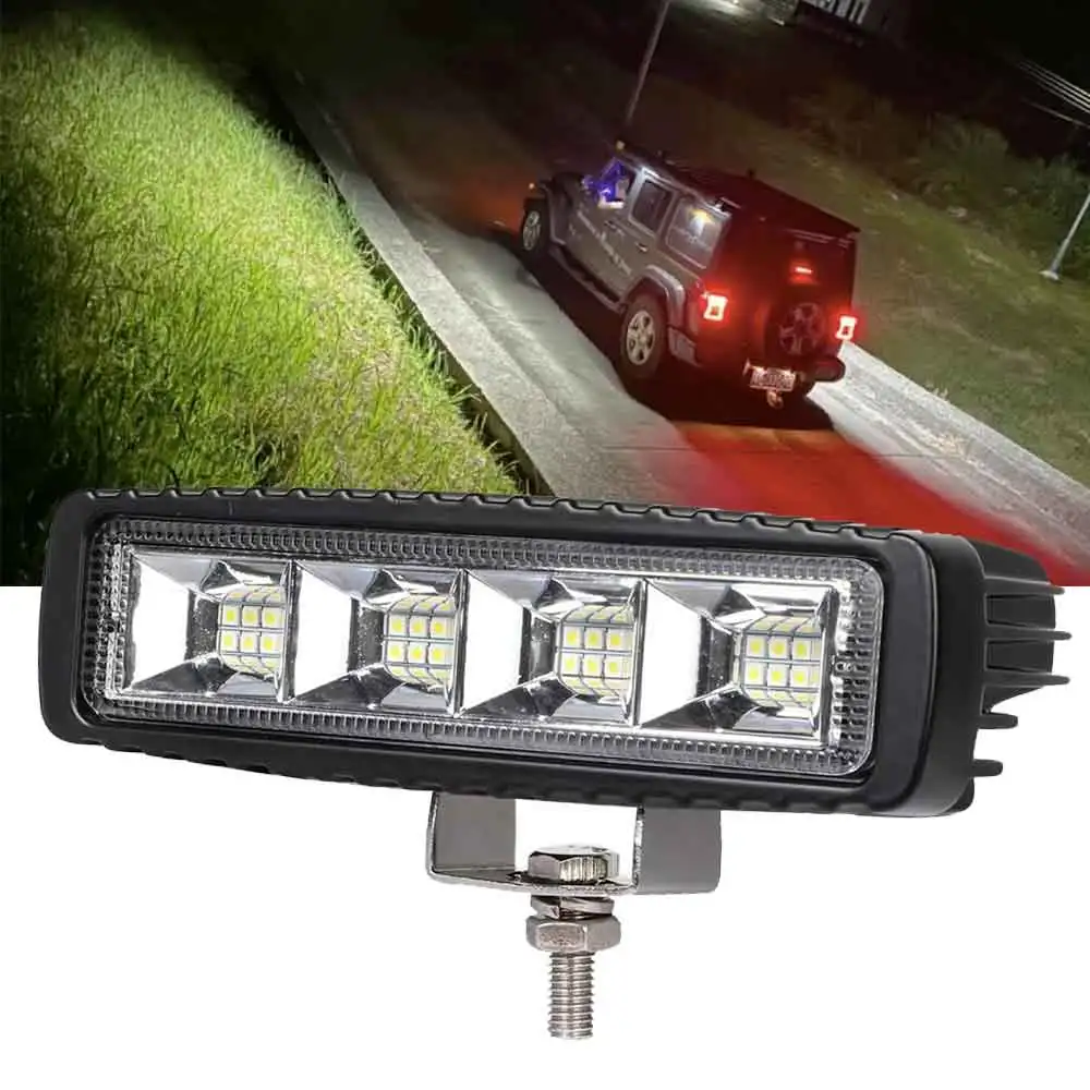 72W 6 Inch LED Flood Light Bar Reverse Backup Truck Side LED Wor Lamp Excavator Tractor Plowing Boat Taillights
72W 6 Inch LED Flood Light Bar Reverse Backup Truck Side LED Wor Lamp Excavator Tractor Plowing Boat Taillights