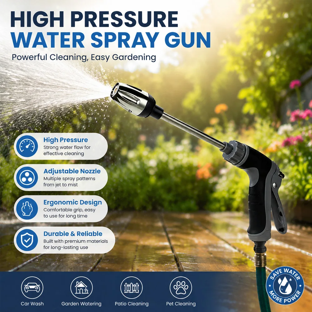 Long pole car washing tool watering garden tool water pipe hose universal metal extended car washing high-pressure water gun
Long pole car washing tool watering garden tool water pipe hose universal metal extended car washing high-pressure water gun