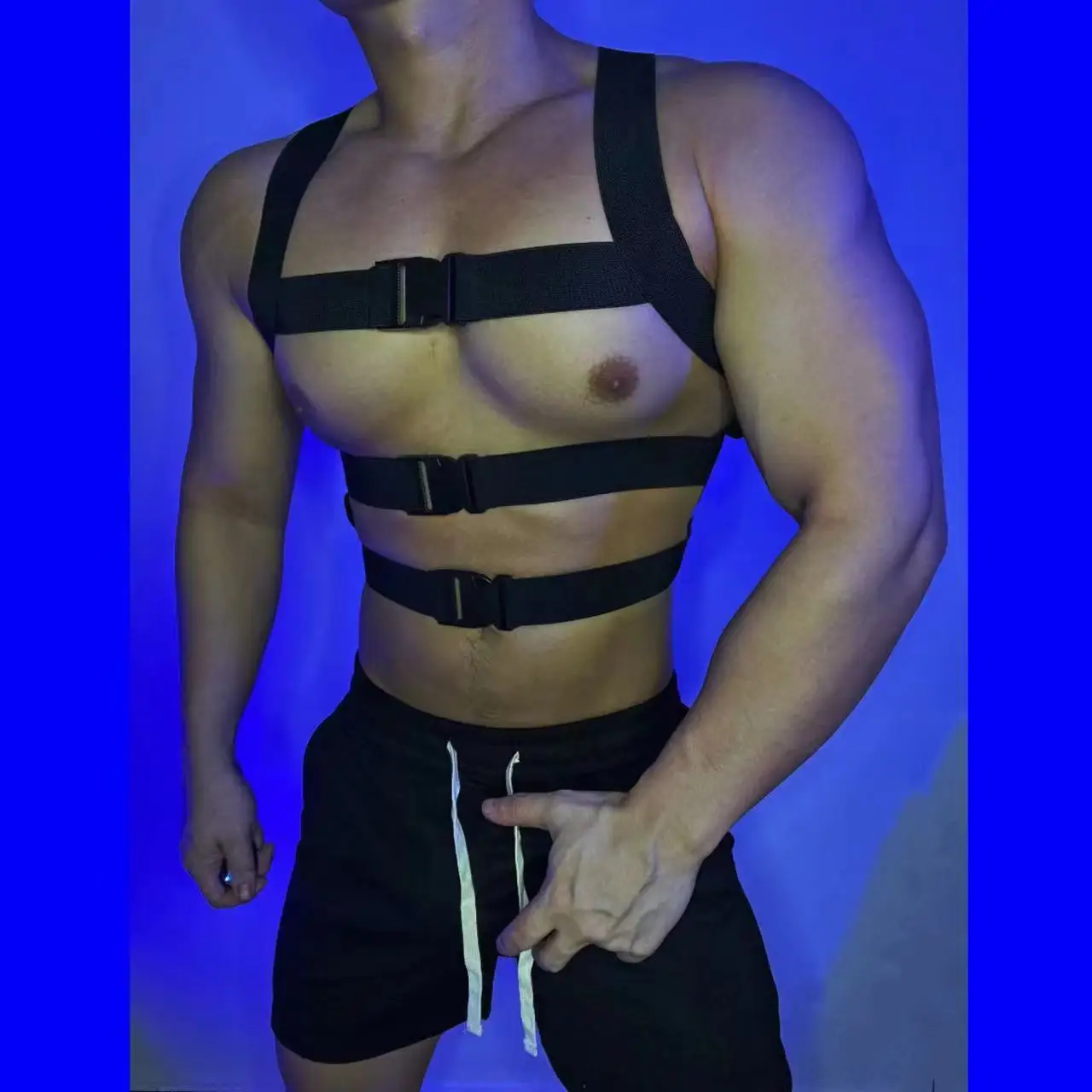 Sexy Elastic Buckle Strap Black Chest Strap Party Costume WP Sports Night Club Bar Male DS Singer Stage Suit
Sexy Elastic Buckle Strap Black Chest Strap Party Costume WP Sports Night Club Bar Male DS Singer Stage Suit