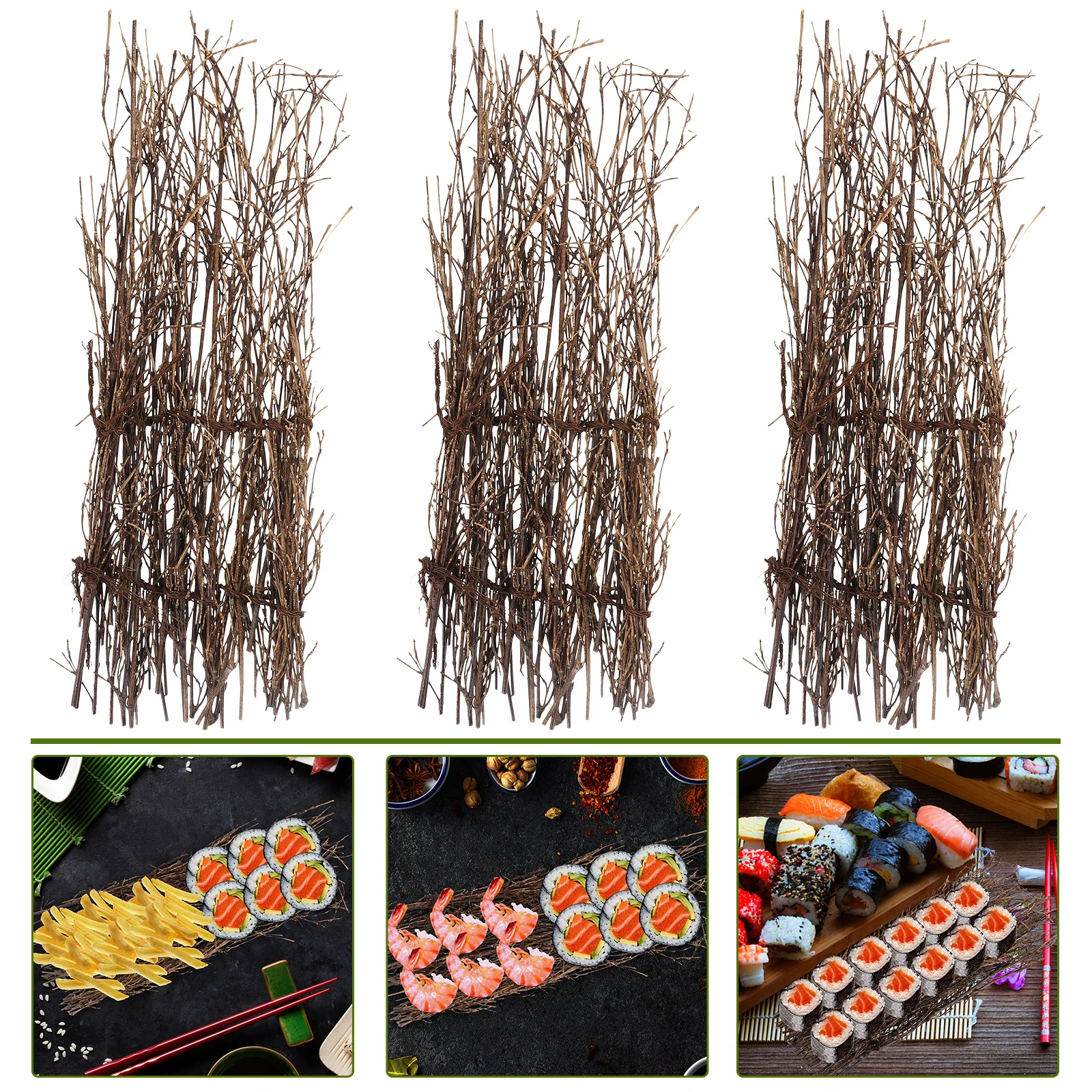 3pcs Bamboo Sushi Arrangement Fence Japanese Decoration Dining Table sushi serving set Sushi Tray Sashimi Plate
3pcs Bamboo Sushi Arrangement Fence Japanese Decoration Dining Table sushi serving set Sushi Tray Sashimi Plate