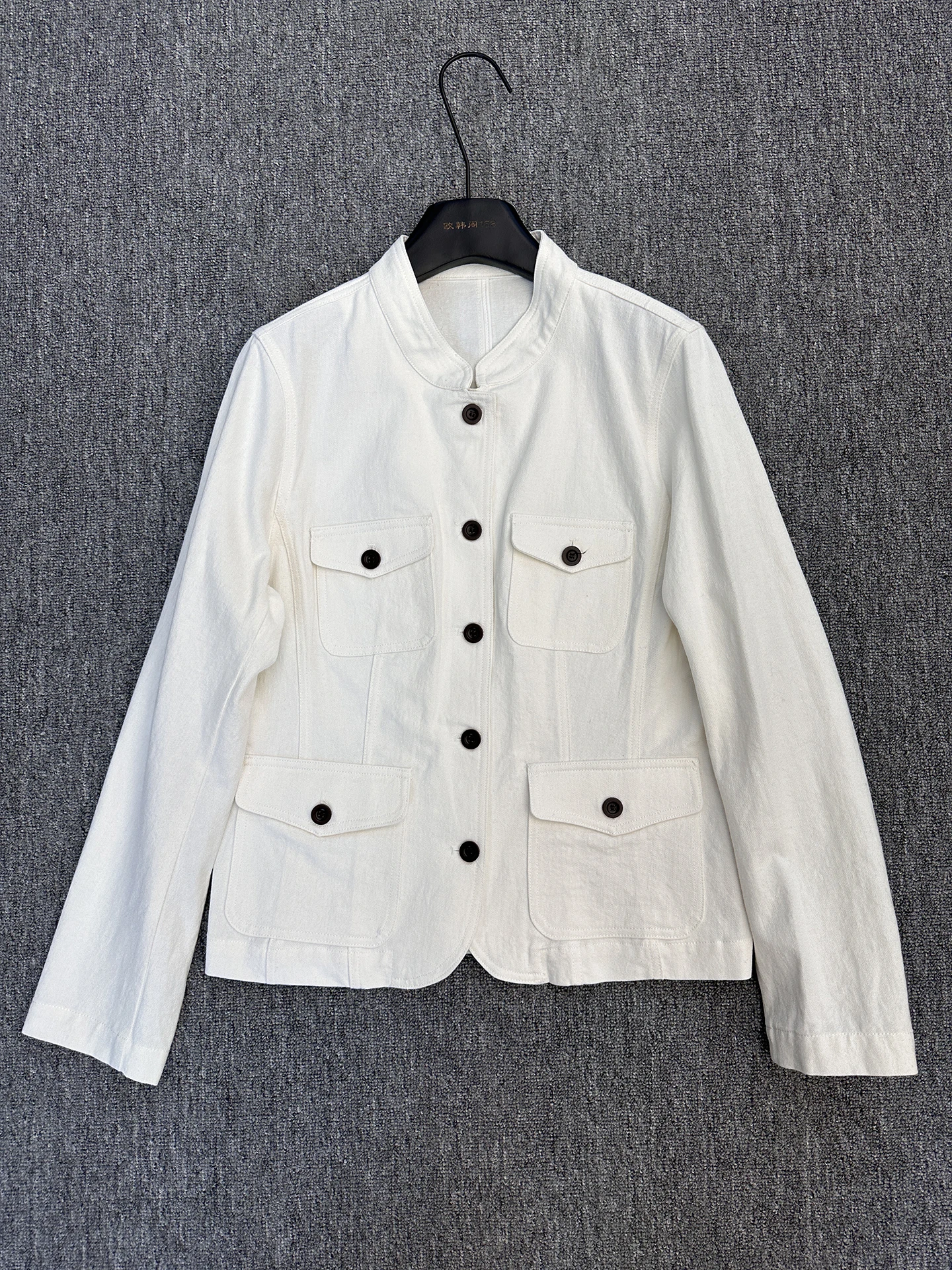 Casual Linen Jacket Women's Classic Style Multiple Pockets Stand Collar Versatile Loose Fit Open Cardigan White Top
Casual Linen Jacket Women's Classic Style Multiple Pockets Stand Collar Versatile Loose Fit Open Cardigan White Top