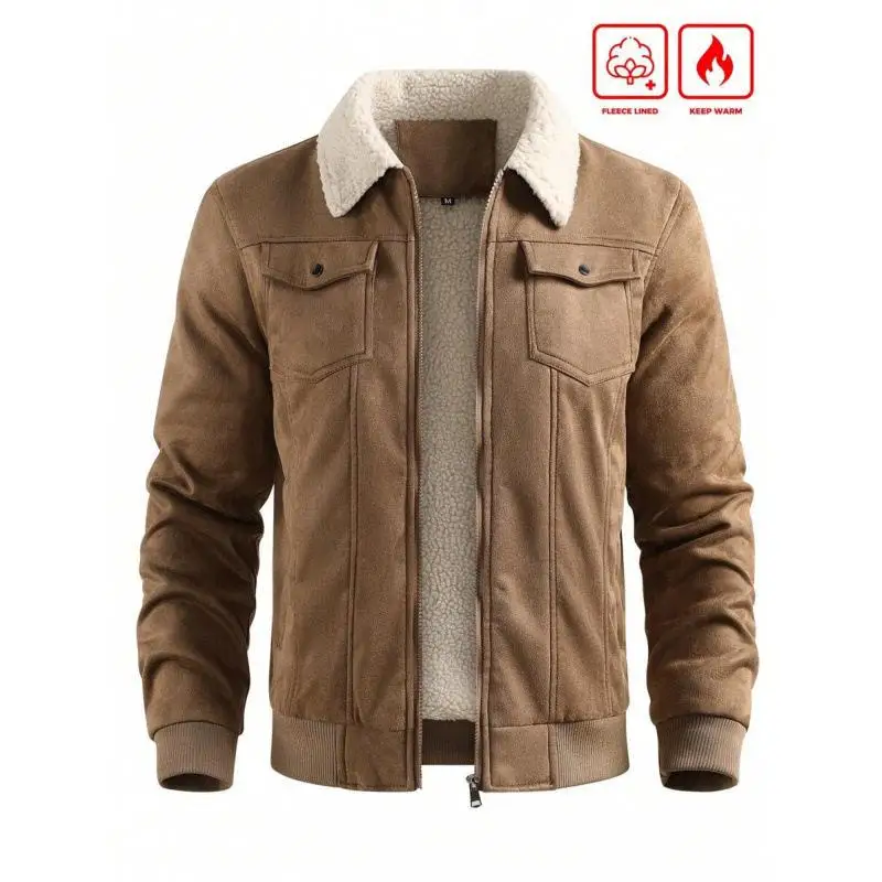 Men's Fleece Lined Jacket P 64224 Fce Lapel Spring Season PU Material Special Wide Fit Spring Autumn Wear Flat Collar Design
Men's Fleece Lined Jacket P 64224 Fce Lapel Spring Season PU Material Special Wide Fit Spring Autumn Wear Flat Collar Design