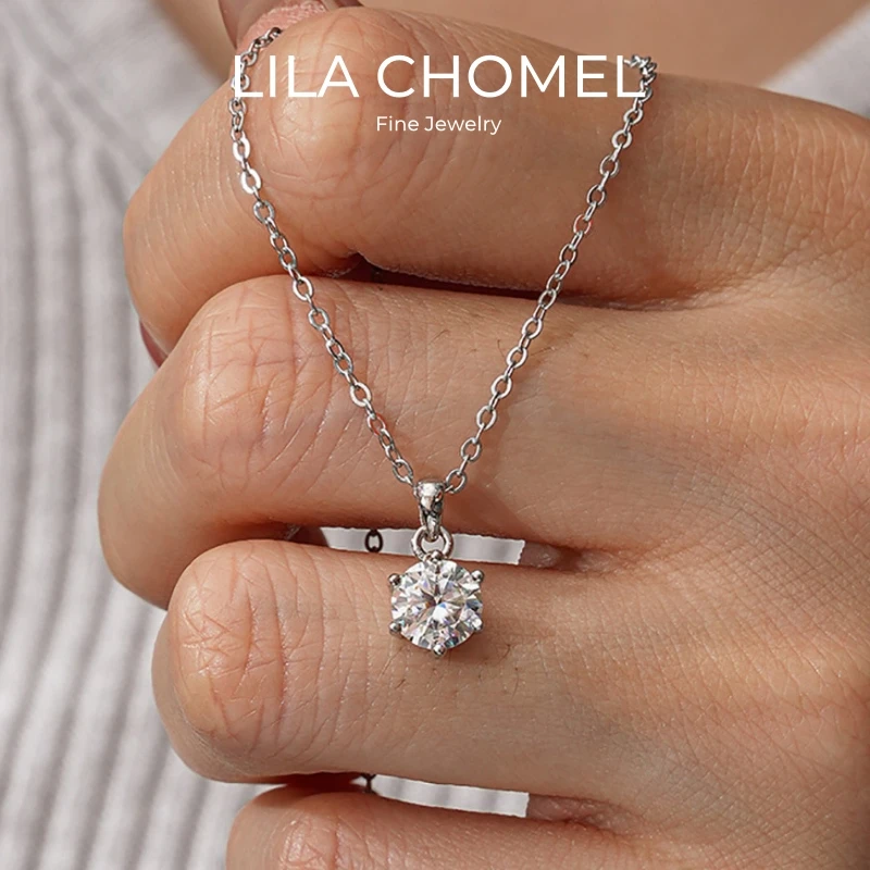 Women Wedding 18K White Gold Valentine's Day Necklaces 1/2/3CT Moissanite Diamond Girl PT950 Six-Prong Pendant Birthday Gift ins
Women Wedding 18K White Gold Valentine's Day Necklaces 1/2/3CT Moissanite Diamond Girl PT950 Six-Prong Pendant Birthday Gift ins