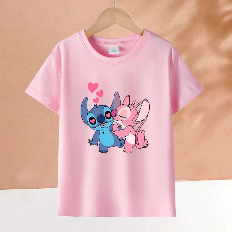 Детская футболка с короткими рукавами Disney Stitch для девочек, кошелек с мультяшным принтом в стиле аниме, кавайный летний повседневный дышащий пуловер, подарки для детей
Детская футболка с короткими рукавами Disney Stitch для девочек, кошелек с мультяшным принтом в стиле аниме, кавайный летний повседневный дышащий пуловер, подарки для детей