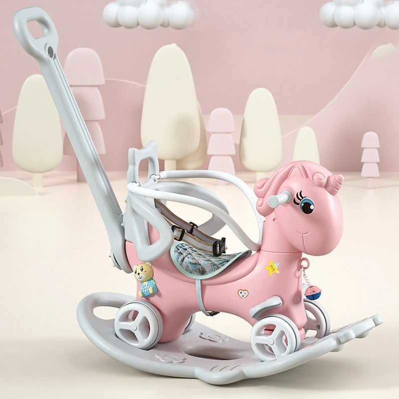 Rocking Horse for Toddlers, Balance Bike Ride On Toys with Push Handle, Backrest and Balance Board,Unicorn Kids Pink Color
Rocking Horse for Toddlers, Balance Bike Ride On Toys with Push Handle, Backrest and Balance Board,Unicorn Kids Pink Color