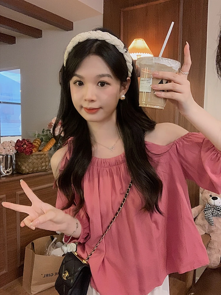 Anli Faionable Dragon Fruit Colored Loose Sweet Versatile irt with Belt Women's Summer Casual round Ne Seven Sve
Anli Faionable Dragon Fruit Colored Loose Sweet Versatile irt with Belt Women's Summer Casual round Ne Seven Sve