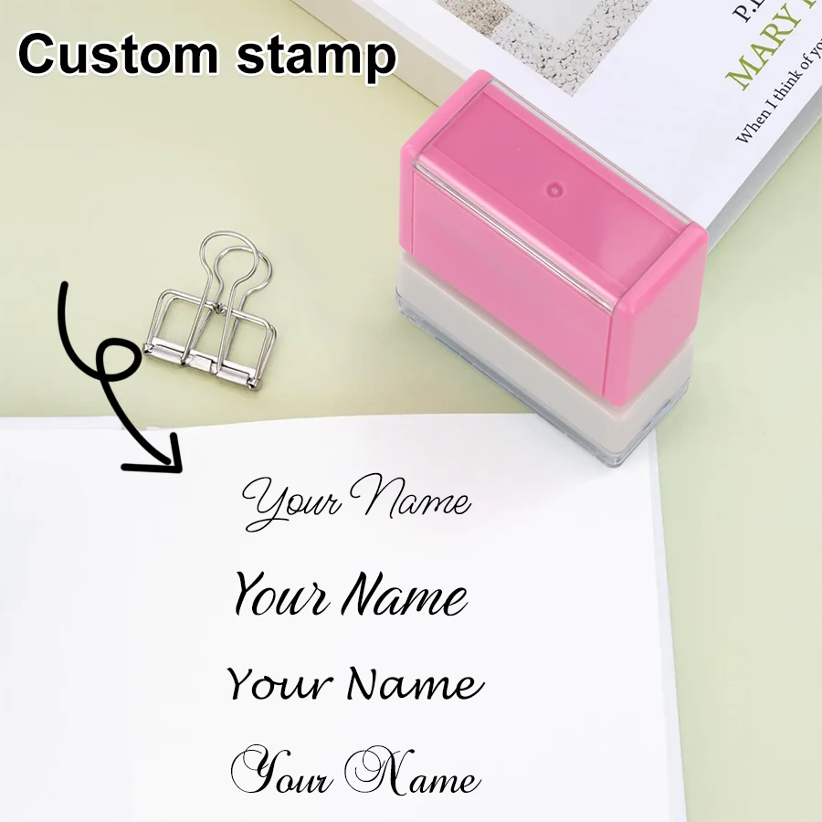 Custom Signature Stamp with-Pink Self Inking Seal for Bank, Accounting, Notary, Medical, Teacher&Office, Portable & Refillable
Custom Signature Stamp with-Pink Self Inking Seal for Bank, Accounting, Notary, Medical, Teacher&Office, Portable & Refillable
