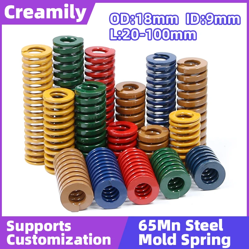 Creamily, 1 шт., высокоточная пружина, спиральная штамповка, прямоугольная пружина сжатия, пресс-форма, пружины O = 18 мм, внутренний диаметр = 9 мм, L = 20-100 мм
Creamily, 1 шт., высокоточная пружина, спиральная штамповка, прямоугольная пружина сжатия, пресс-форма, пружины O = 18 мм, внутренний диаметр = 9 мм, L = 20-100 мм