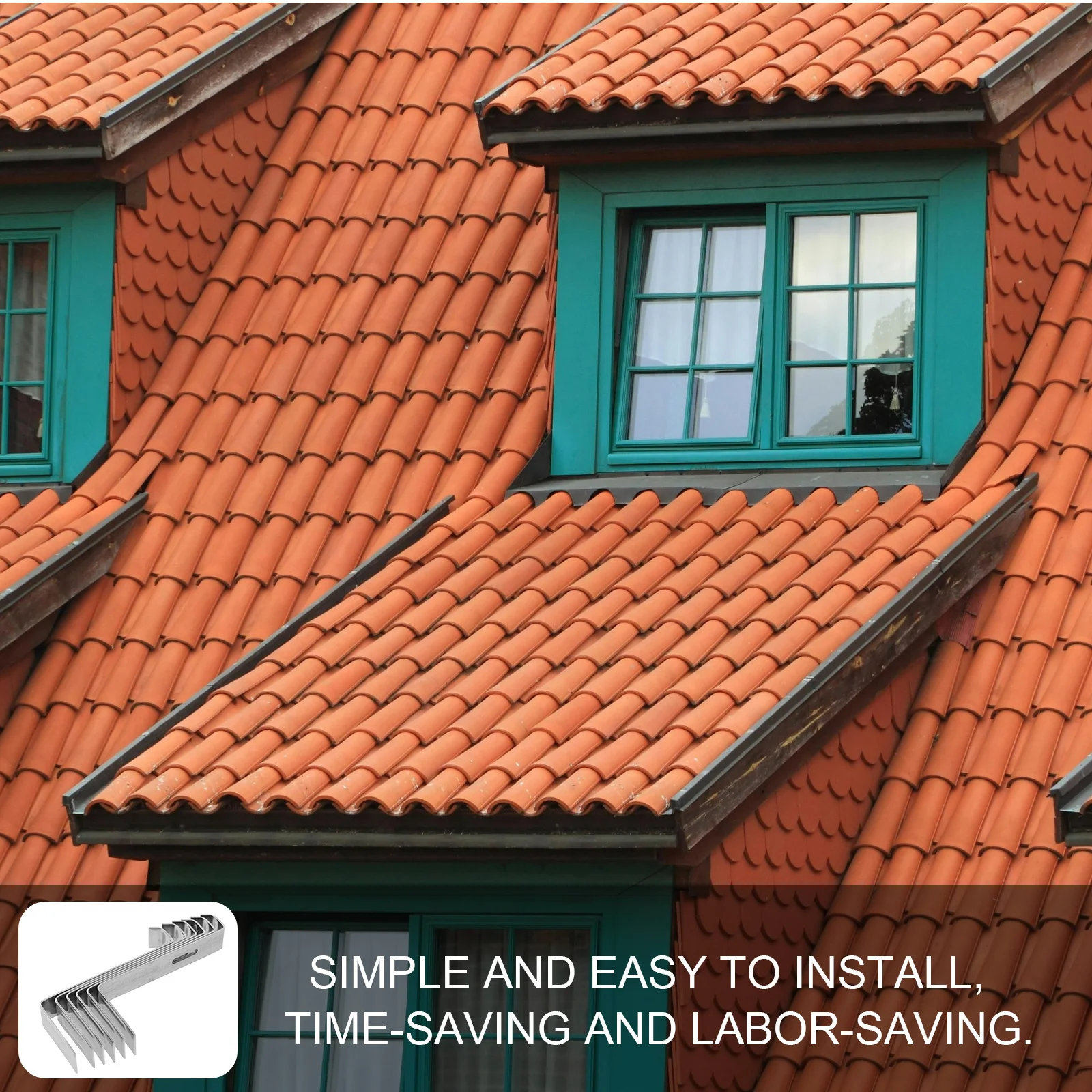 15Pcs Non-Slip Roof Tile Clips Easy Install Remove Stainless Steel Fix Clip Home Supplies for Tile Fixing Roof Metal Clip
15Pcs Non-Slip Roof Tile Clips Easy Install Remove Stainless Steel Fix Clip Home Supplies for Tile Fixing Roof Metal Clip