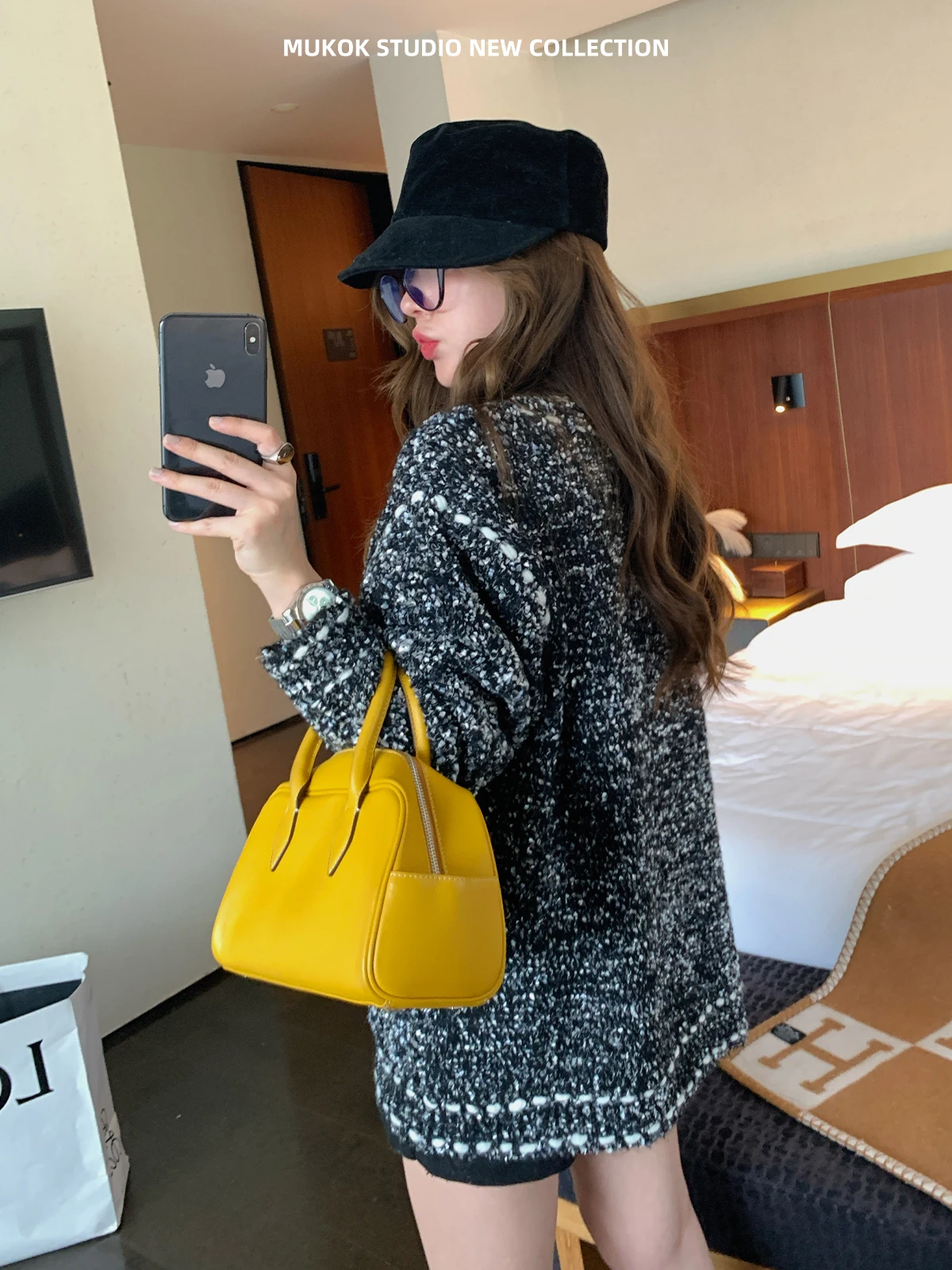 MUKOK Heavy-Weight Knitted Sweater Jaet Color Blo Loose Lazy Sle Hook Open Cardigan Women's Faion Commute Sle
MUKOK Heavy-Weight Knitted Sweater Jaet Color Blo Loose Lazy Sle Hook Open Cardigan Women's Faion Commute Sle