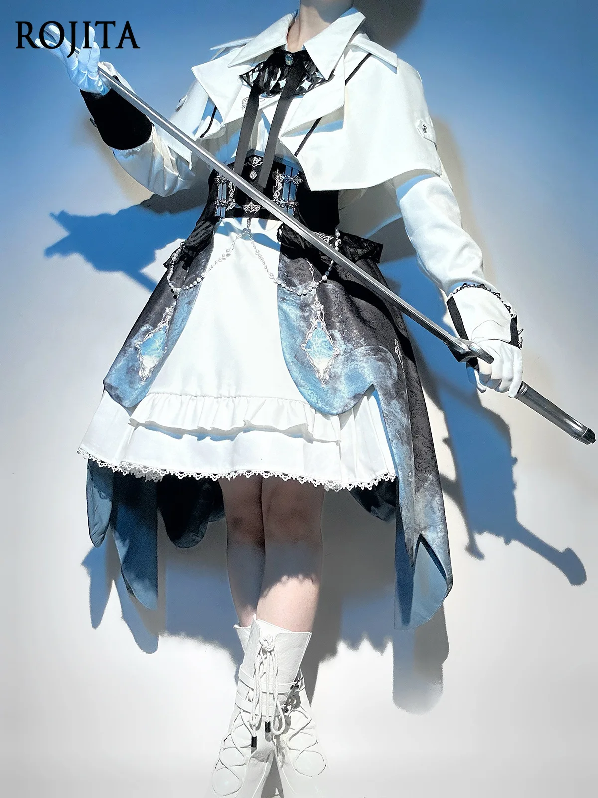 Lolita Long Sleeve Outer Cape Knight Style Half Skirt Lolita Academy Style Summer Sleeveless Turn-Down Collar Solid Color Dress
Lolita Long Sleeve Outer Cape Knight Style Half Skirt Lolita Academy Style Summer Sleeveless Turn-Down Collar Solid Color Dress