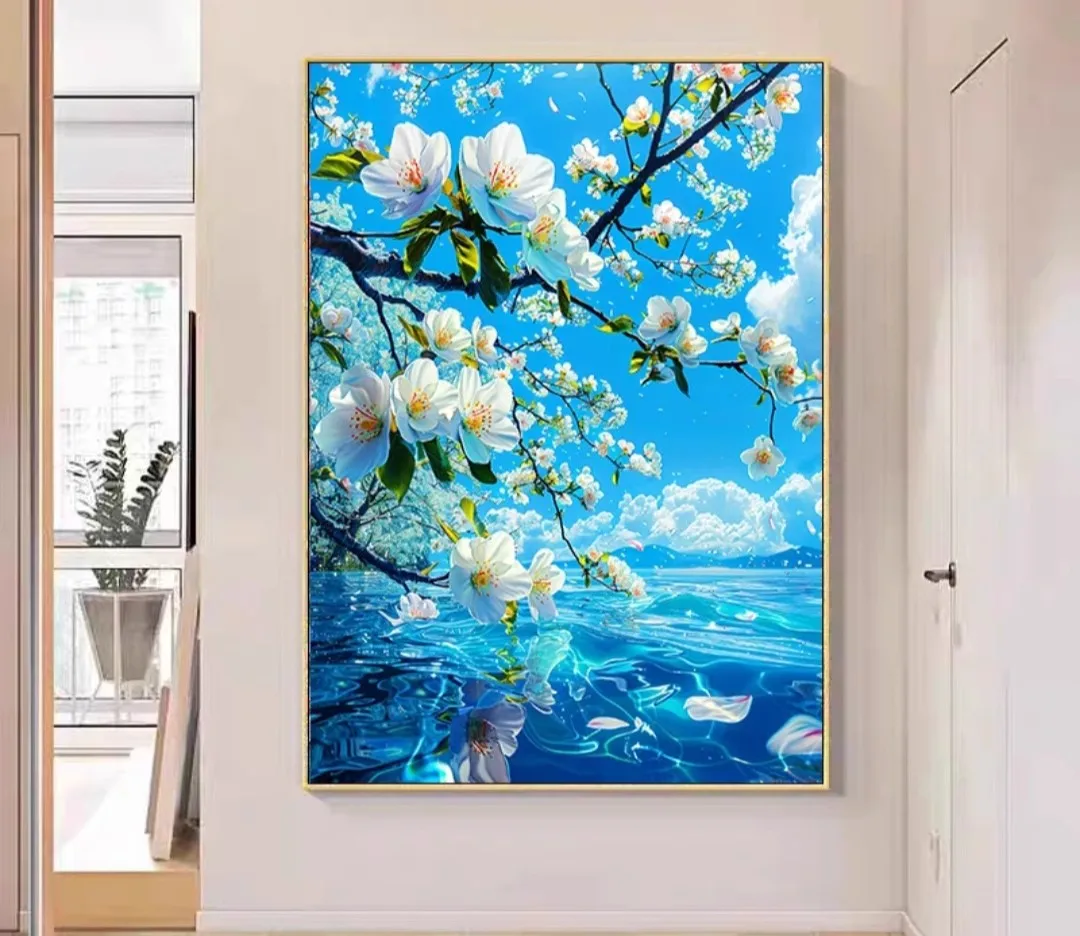 9ct 60x80 см голубое небо цветы вышивка крестиком DIY печатные наборы набор для рукоделия домашний декор поделки с иглами новый
9ct 60x80 см голубое небо цветы вышивка крестиком DIY печатные наборы набор для рукоделия домашний декор поделки с иглами новый