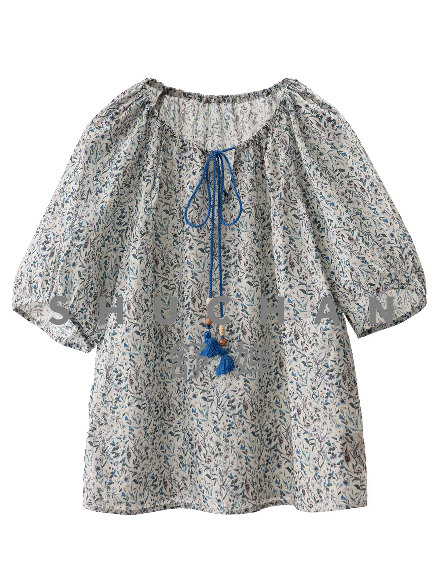 Bohemian Small Floral Wooden Beads Fringed Drawstring Cotton Lantern Sleeve Shirt 20M0 Blouse Women
Bohemian Small Floral Wooden Beads Fringed Drawstring Cotton Lantern Sleeve Shirt 20M0 Blouse Women