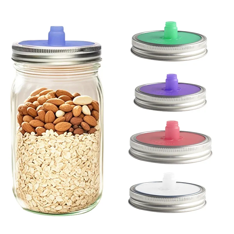 5PCS/set silica Mason Jar Lids Regular Mouth Canning Lids Canning Jar Lids Leak-proof Split-Type Canning Caps
5PCS/set silica Mason Jar Lids Regular Mouth Canning Lids Canning Jar Lids Leak-proof Split-Type Canning Caps
