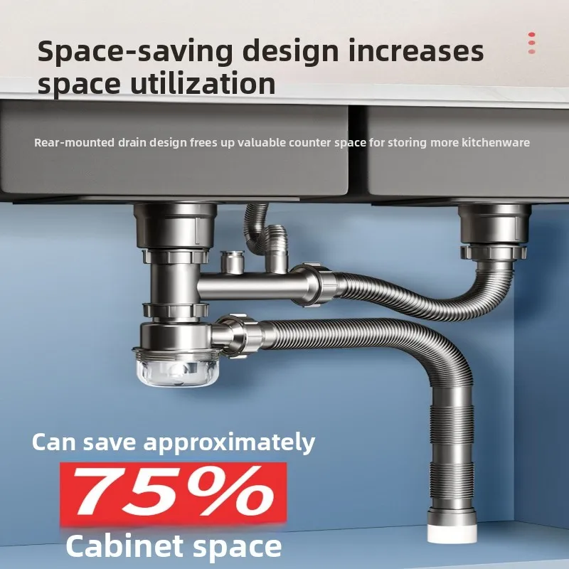 Комплект сливных труб для кухонной мойки: полный набор для одинарной/двойной мойки, с защитой от запаха, трехходовой адаптер, фитинги для слива раковины
Комплект сливных труб для кухонной мойки: полный набор для одинарной/двойной мойки, с защитой от запаха, трехходовой адаптер, фитинги для слива раковины