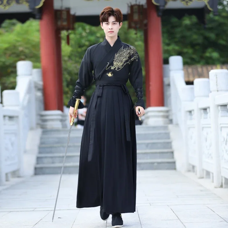 Chinese Traditional Ethnicstyle Phoenix Embroidery Japanese Samurai Party Cosplay Swordsman Costume Warrior Black Hanfu For Men
Chinese Traditional Ethnicstyle Phoenix Embroidery Japanese Samurai Party Cosplay Swordsman Costume Warrior Black Hanfu For Men