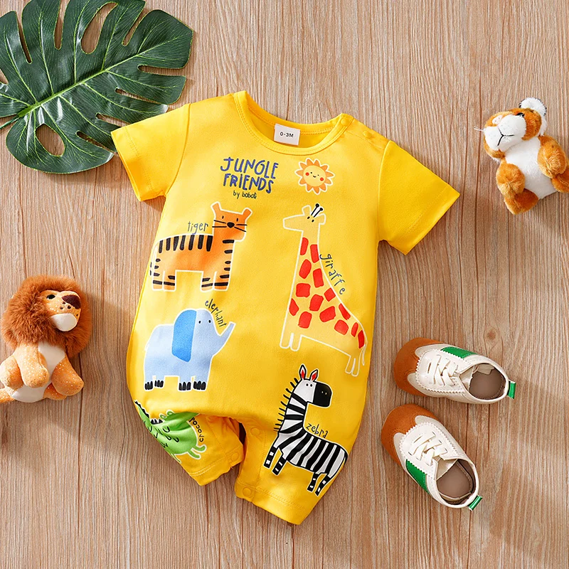 Одежда для новорожденных, удобный и мягкий комбинезон с милым мультяшным животным принтом для мальчиков и девочек 0–18 лет, детский комбинезон с круглым вырезом и короткими рукавами
Одежда для новорожденных, удобный и мягкий комбинезон с милым мультяшным животным принтом для мальчиков и девочек 0–18 лет, детский комбинезон с круглым вырезом и короткими рукавами