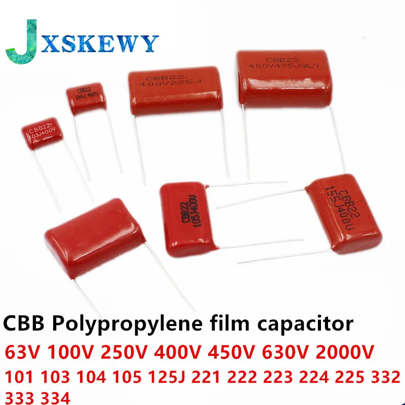 10PCS 63V 100V 250V 400V 450V 630V 2000V CBB Polypropylene film capacitor 101 103 104 105 125J 221 222 223 224 225 332 333 334
10PCS 63V 100V 250V 400V 450V 630V 2000V CBB Polypropylene film capacitor 101 103 104 105 125J 221 222 223 224 225 332 333 334