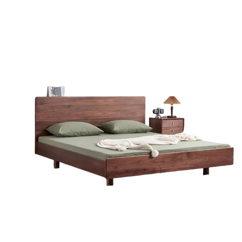North American black walnut all solid wood bed Nordic master bedroom modern double bed simple 1.8 meters high backrest suspensio
North American black walnut all solid wood bed Nordic master bedroom modern double bed simple 1.8 meters high backrest suspensio