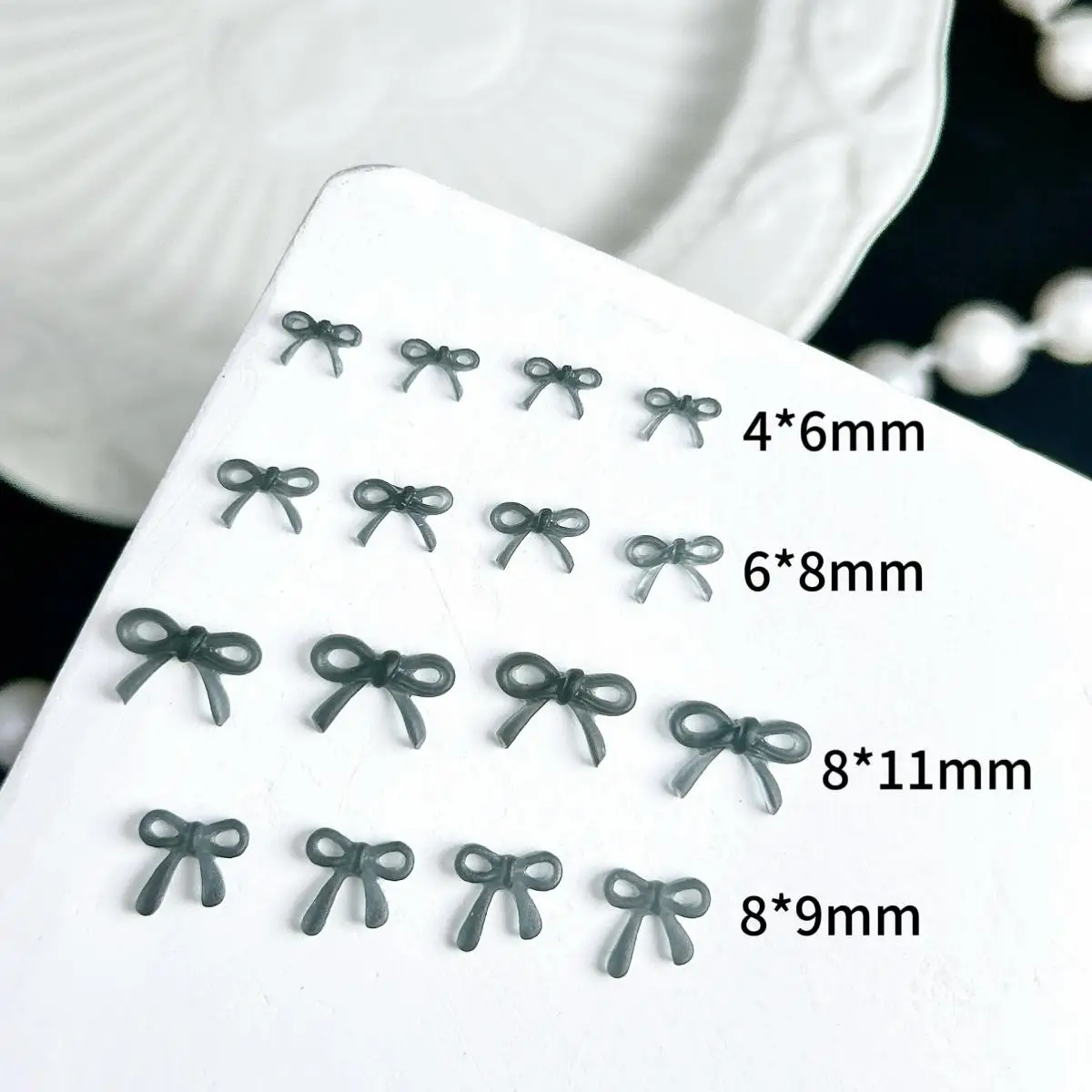 3D Resin 4-Size Mixed Matte Gray Bow Nail Art Decoration Minimalist Mini Bow Nail Charms Accessories Supplies for DIY Crafts
3D Resin 4-Size Mixed Matte Gray Bow Nail Art Decoration Minimalist Mini Bow Nail Charms Accessories Supplies for DIY Crafts