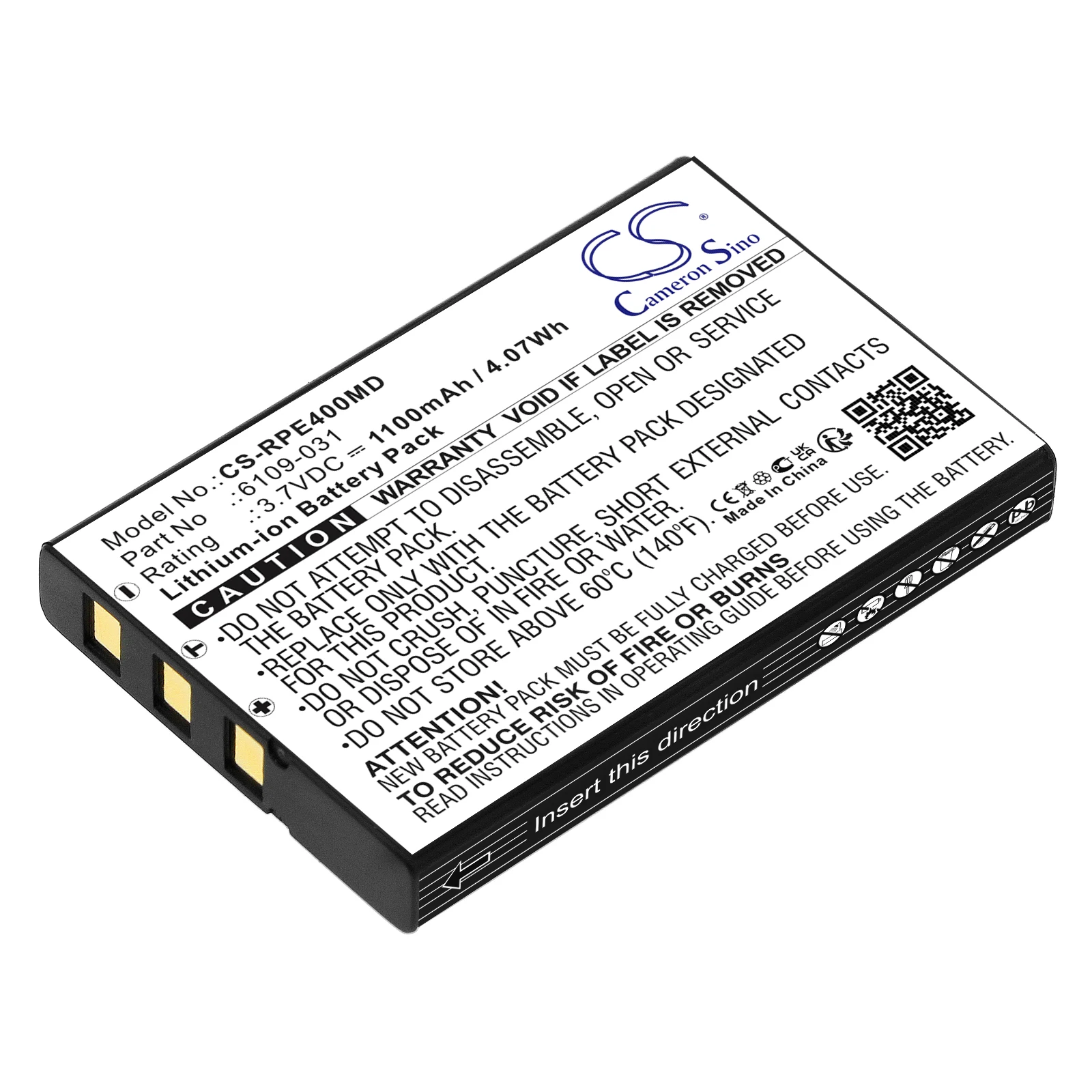 Li-ion Medical Battery for MettlerToledo, 3.7V, 1100mAh, Compatible Models: E4 XLS+
Li-ion Medical Battery for MettlerToledo, 3.7V, 1100mAh, Compatible Models: E4 XLS+