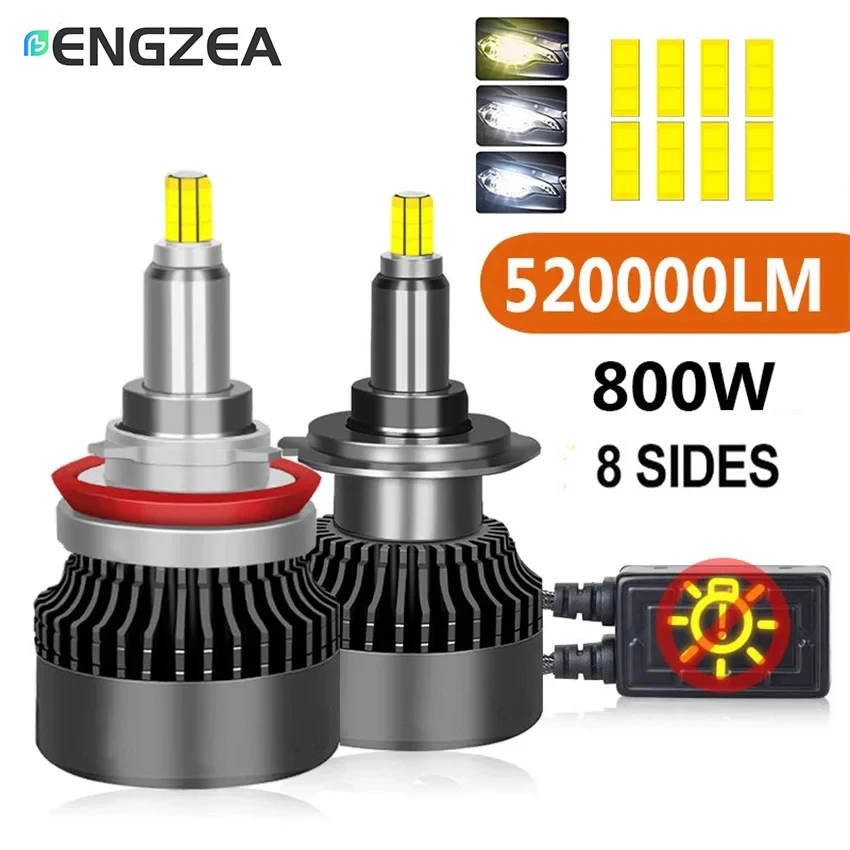ENGZEA Canbus H7 LED 360 H11 H1 H4 520000LM 800 Вт Автомобильная лампа для фар HB3 HB4 HIR2 9005 H9 H8 Bi Led Лампа для проектора 6000K 4300K
ENGZEA Canbus H7 LED 360 H11 H1 H4 520000LM 800 Вт Автомобильная лампа для фар HB3 HB4 HIR2 9005 H9 H8 Bi Led Лампа для проектора 6000K 4300K