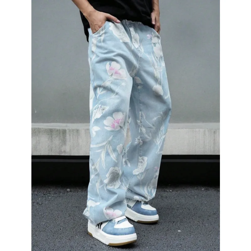 20261 Pair Of Men's Printed Casual Jeans With Pocket Pattern, Wide Jeans With Loose Long Print, Suitable For Wearing All Seasons
20261 Pair Of Men's Printed Casual Jeans With Pocket Pattern, Wide Jeans With Loose Long Print, Suitable For Wearing All Seasons
