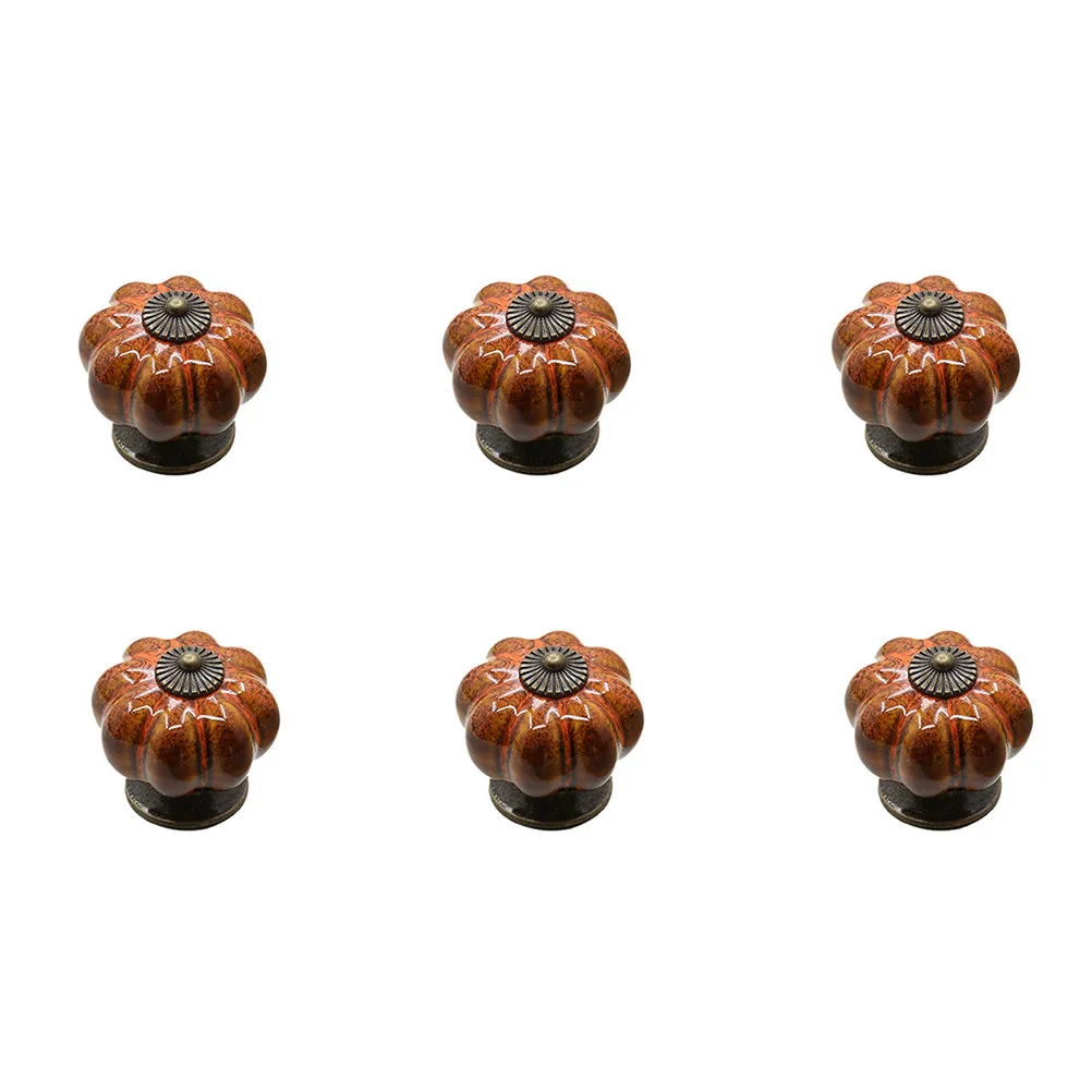6Pcs Classic Pumpkin Style Ceramic Cabinet Knobs Drawer Pulls for Chest of Drawers Cupboard Door Hardware Orange
6Pcs Classic Pumpkin Style Ceramic Cabinet Knobs Drawer Pulls for Chest of Drawers Cupboard Door Hardware Orange