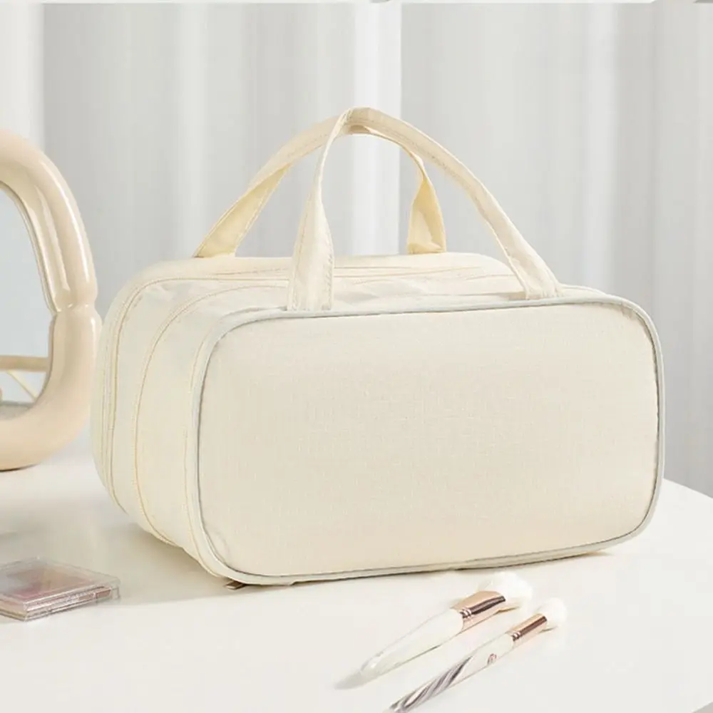 Three-layer Partitioned Handheld Makeup Bag Large Capacity Waterproof Cosmetics Storage Bag with Handle Toiletry Pouch Women
Three-layer Partitioned Handheld Makeup Bag Large Capacity Waterproof Cosmetics Storage Bag with Handle Toiletry Pouch Women