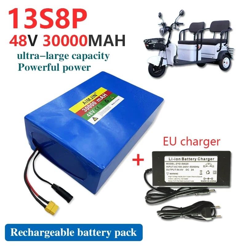 18650 13S8P Lithium Battery Pack 48V 30000mAh 2000W Battery Built-in BMS Suitable for Electric Bicycles Scooters Small Motorcycl
18650 13S8P Lithium Battery Pack 48V 30000mAh 2000W Battery Built-in BMS Suitable for Electric Bicycles Scooters Small Motorcycl