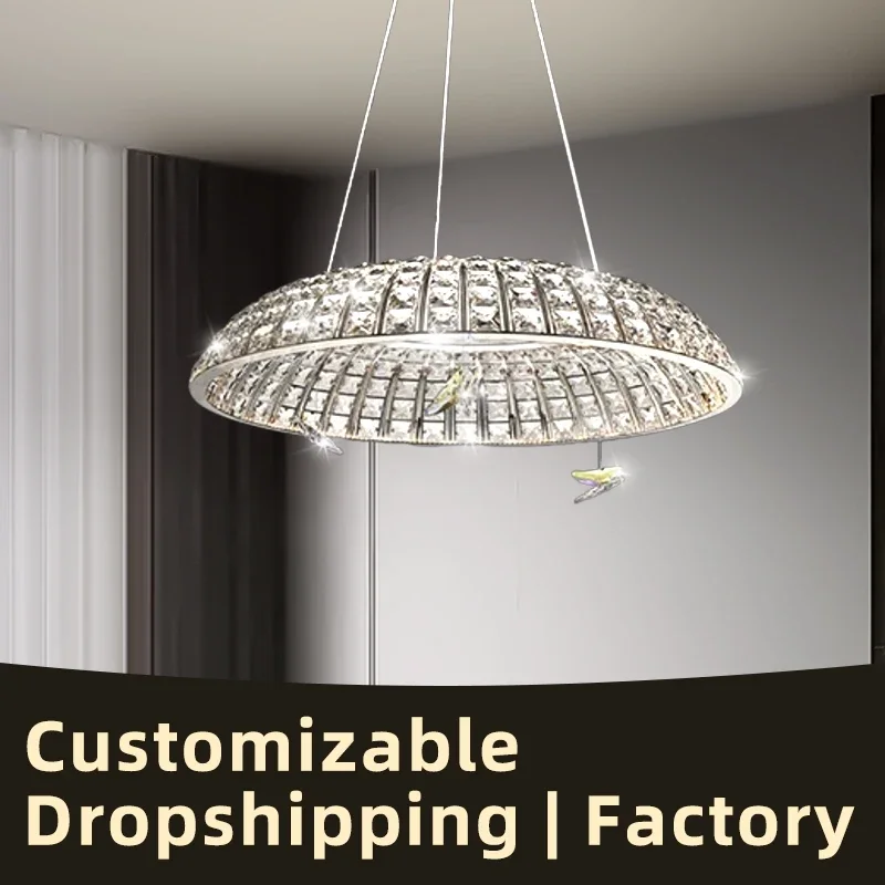 HQ Chandelier LED Luxury Large Hanging Lamps for Dining Room Bedroom Pendant Light Crystal Chandelier for Living Room
HQ Chandelier LED Luxury Large Hanging Lamps for Dining Room Bedroom Pendant Light Crystal Chandelier for Living Room