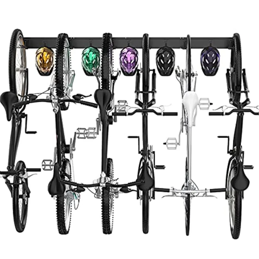 Bike Storage Rack 6 Bike Racks and 5 Hooks for Garage Wall Mount Vertical Bicycles Hanger for Home Space Saving up to 600lbs 64
Bike Storage Rack 6 Bike Racks and 5 Hooks for Garage Wall Mount Vertical Bicycles Hanger for Home Space Saving up to 600lbs 64