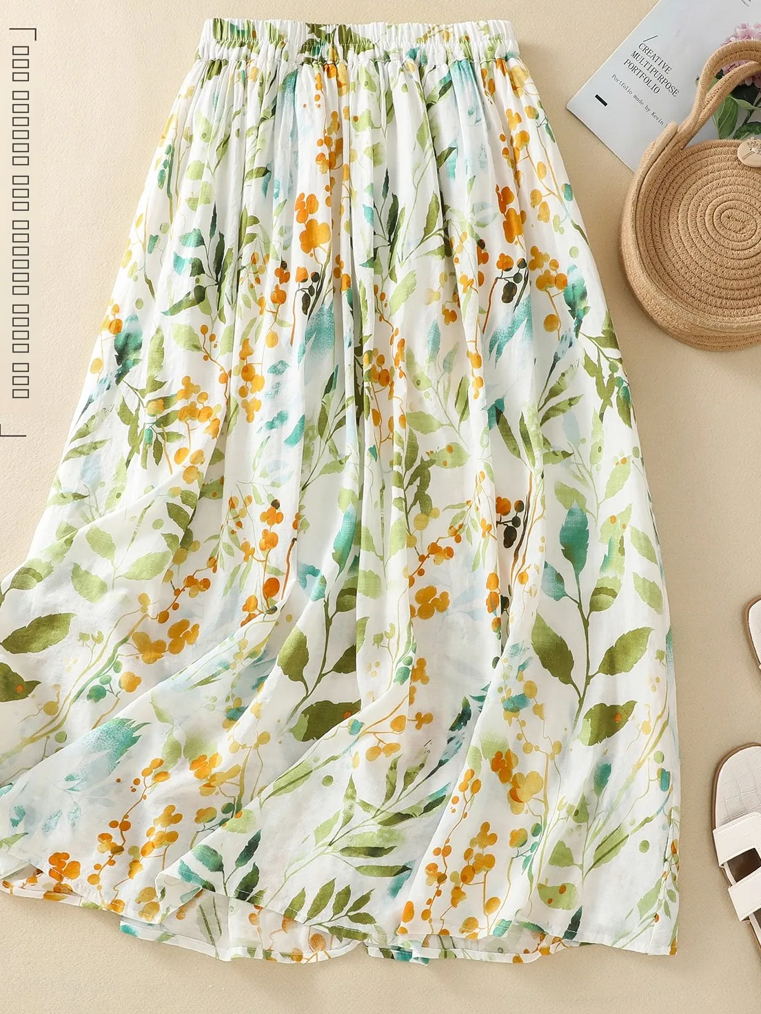 Мягкая хлопково-льняная юбка для женщин, летняя повседневная модель А-силуэта миди с цветочным узором, подходит для фигуры типа «груша»
Мягкая хлопково-льняная юбка для женщин, летняя повседневная модель А-силуэта миди с цветочным узором, подходит для фигуры типа «груша»