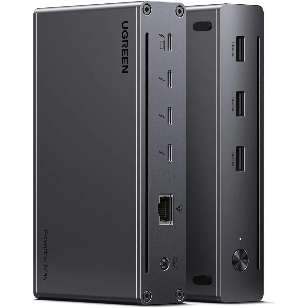 40Gbps Thunderbolt 4 Dock - 8-in-1 Hub with 3x TB4 Ports, Dual 4K@60Hz or 8K Display, 85W Charging, Gigabit Ethernet, 3x USB A 3
40Gbps Thunderbolt 4 Dock - 8-in-1 Hub with 3x TB4 Ports, Dual 4K@60Hz or 8K Display, 85W Charging, Gigabit Ethernet, 3x USB A 3