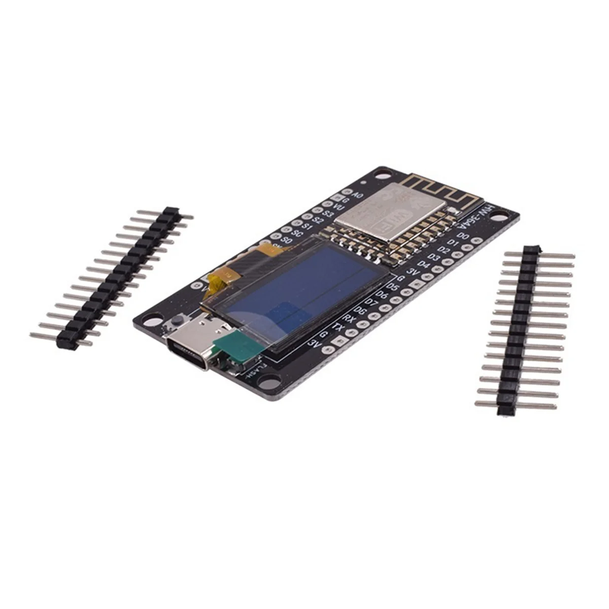 T07C-ESP8266 Development Board with 0.96 Inch OLED Display,CH-340,ESP-12E WiFi Module for Arduino IDE/Micropython Programming
T07C-ESP8266 Development Board with 0.96 Inch OLED Display,CH-340,ESP-12E WiFi Module for Arduino IDE/Micropython Programming