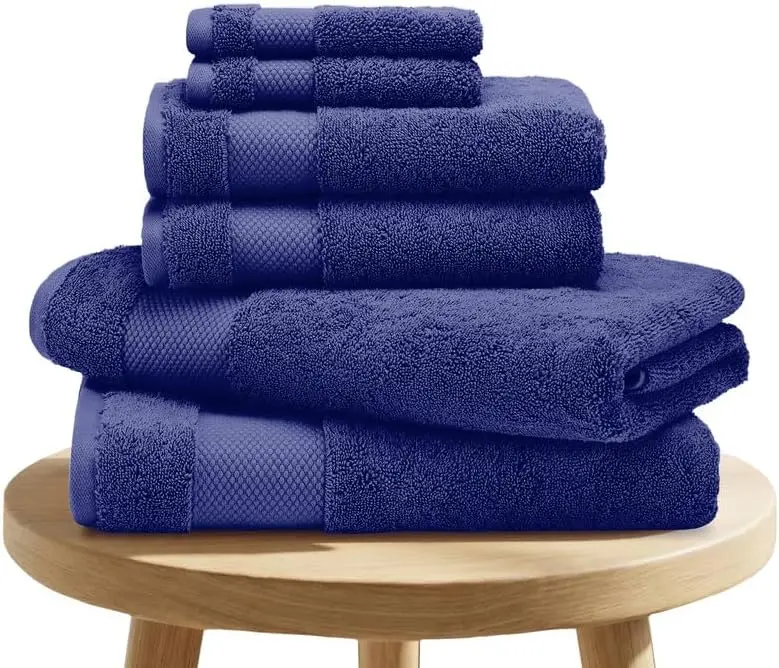 700 GSM 6-Piece Organic Cotton Towel Set - 2 Bath, 2 Hand, 2 Washcloths - Navy Blue
700 GSM 6-Piece Organic Cotton Towel Set - 2 Bath, 2 Hand, 2 Washcloths - Navy Blue