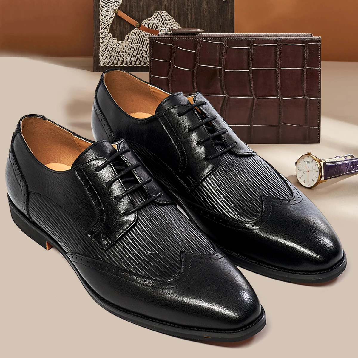 Formal Men Leather Shoes Handmade Genuine Leather Cowhide Pointed-toe Lace-up Shoes Office Wedding Men's Suit Dress Oxford Shoes
Formal Men Leather Shoes Handmade Genuine Leather Cowhide Pointed-toe Lace-up Shoes Office Wedding Men's Suit Dress Oxford Shoes