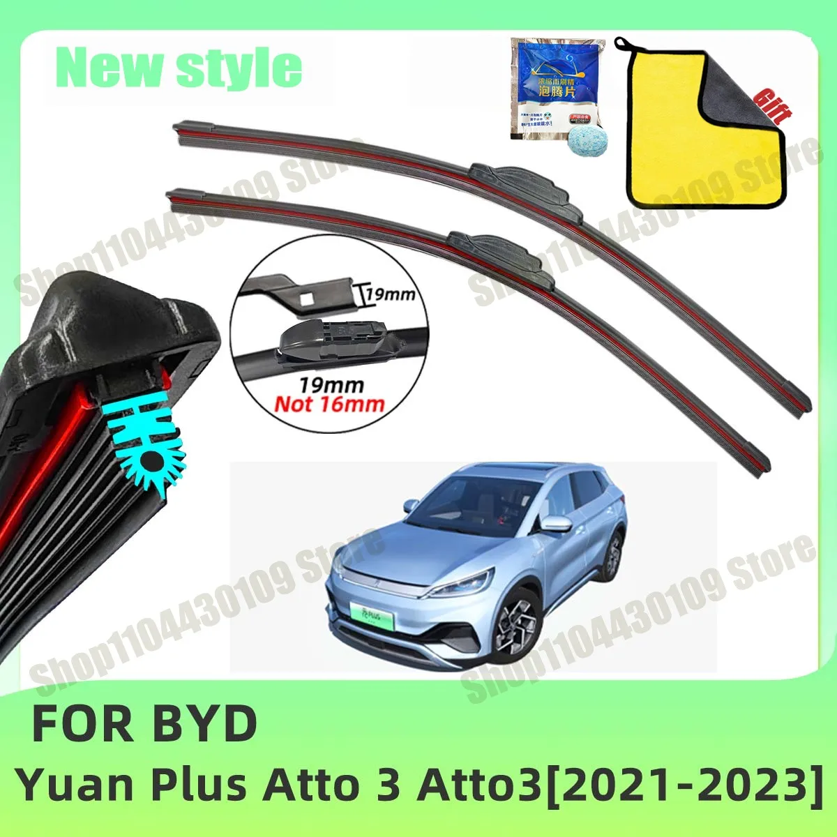 Car Wiper For BYD Yuan Plus Atto 3 Atto3 2021-2023 Front Windscreen Wipers Double Rubber Car Wiper Blades Car Accessories
Car Wiper For BYD Yuan Plus Atto 3 Atto3 2021-2023 Front Windscreen Wipers Double Rubber Car Wiper Blades Car Accessories