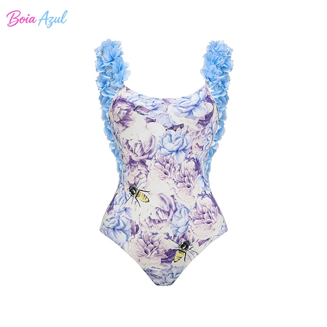 Boia Azul Three-Dimensional Flower Shoulder-Strap One-Piece Swimsuit Floral Print Swimsuit Sexy Beach-Wear Women's Swimwear
Boia Azul Three-Dimensional Flower Shoulder-Strap One-Piece Swimsuit Floral Print Swimsuit Sexy Beach-Wear Women's Swimwear