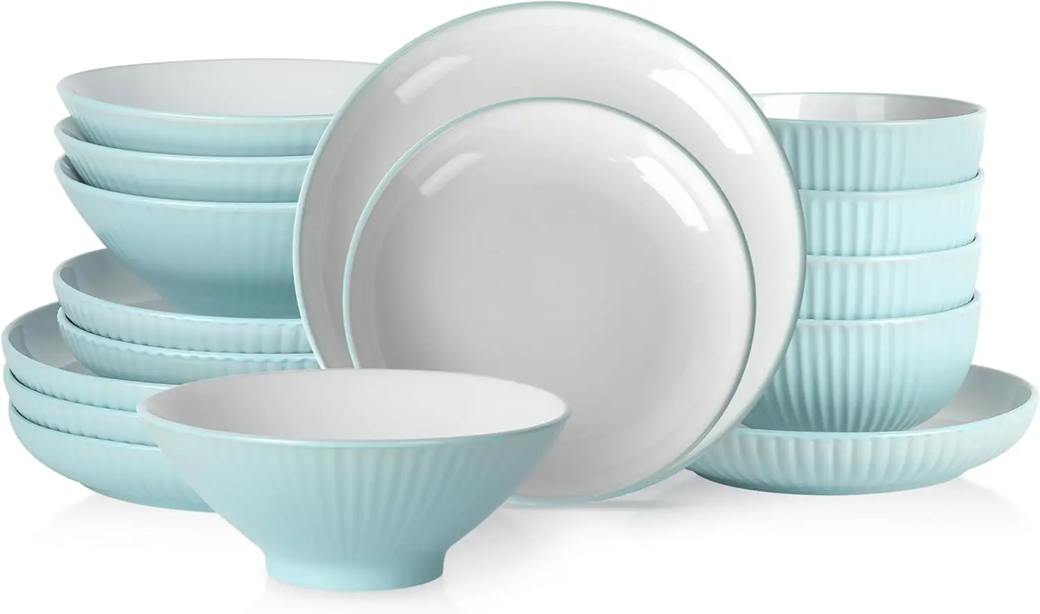 Christian Siriano Lustra Modern 16-Piece Stoneware Dinnerware Set, Plates and Bowls Set, Dinner and Salad Plates, Ramen
Christian Siriano Lustra Modern 16-Piece Stoneware Dinnerware Set, Plates and Bowls Set, Dinner and Salad Plates, Ramen